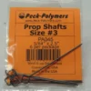 Prop Shafts (diamond shaped hook) qty pkg 6; dia. 3/64″; length 2 1/2″
