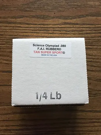 S08002 Science Olympiad .080″ rubber 1/4 lb.