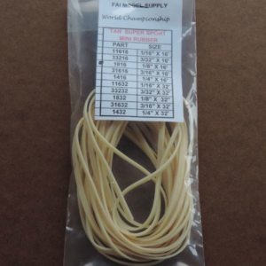 1/8″ X 16′  Mini Tan Super Sport Rubber packet - a 3 pack set