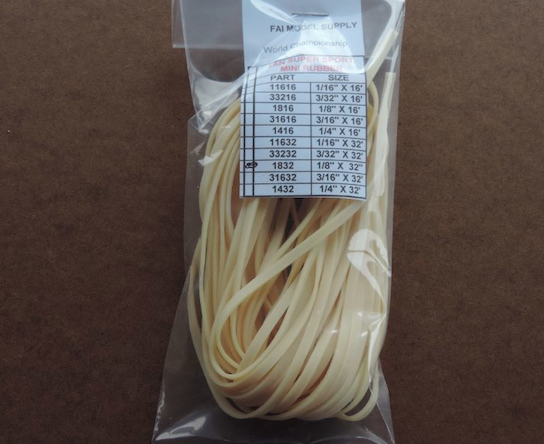 1/4″ X 32′  Mini Tan Super Sport Rubber packet- a 3 pack set