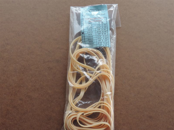 3/16″ X 16′  Mini Tan Super Sport Rubber packet - a 3 pack set